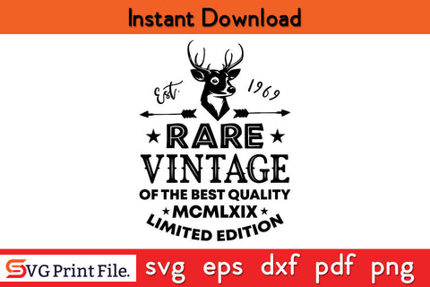 50th Birthday Gift For Men Hunting Gifts SVG SVG SVG Print File 