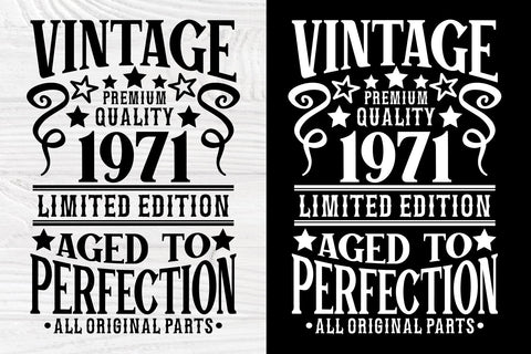 50th Birthday Svg, Aged to Perfection, Vintage Svg SVG TonisArtStudio 