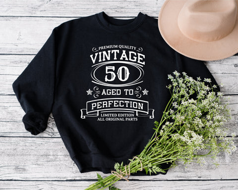 50th Birthday SVG, Vintage Birthday, limited edition svg, funny birthday SVG, Original Parts, Cut File, Instant Download SVG Fauz 