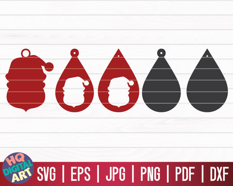 51 Christmas Earrings SVG Bundle | Holiday Earrings SVG SVG HQDigitalArt 