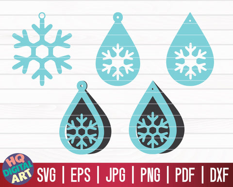 51 Christmas Earrings SVG Bundle | Holiday Earrings SVG SVG HQDigitalArt 