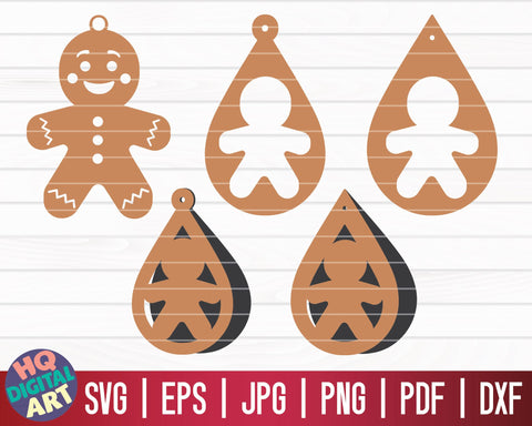 51 Christmas Earrings SVG Bundle | Holiday Earrings SVG SVG HQDigitalArt 