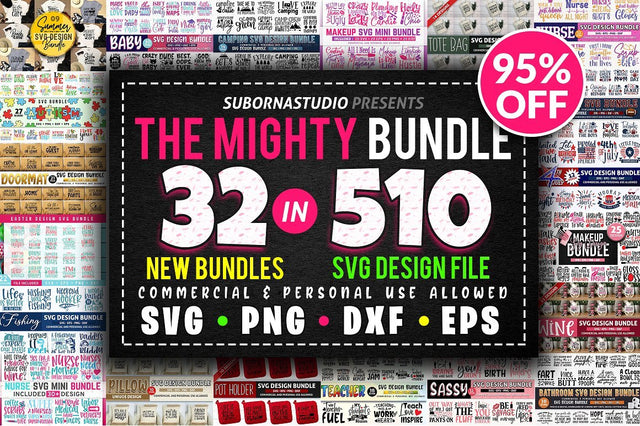 510 SVG DESIGN THE MIGHTY 32 BUNDLE Vol 2 SVG Designangry 