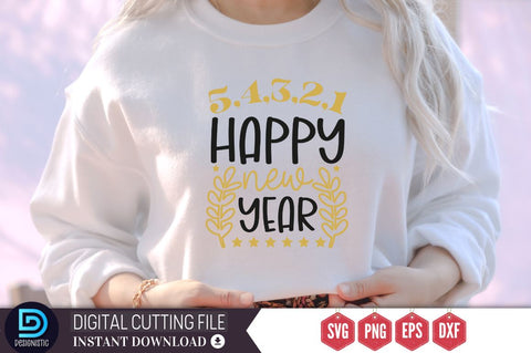 5,4,3,2,1 Happy new year SVG SVG DESIGNISTIC 