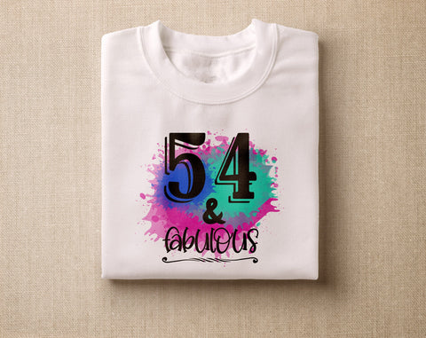 54th Birthday Sublimation Designs Bundle, 6 54th Birthday PNG Files, 54 And Fabulous PNG, Cheers To 54 Years PNG, Hello Fifty-Four PNG, Vintage 1969 PNG Sublimation HappyDesignStudio 