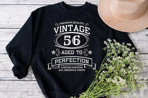 56th Birthday SVG, Vintage Birthday, limited edition svg, funny birthday SVG, Original Parts, Cut File, Instant Download SVG Fauz 