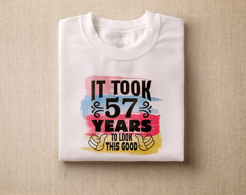 57th Birthday Sublimation Designs Bundle, 6 57th Birthday PNG Files, 57 And Fabulous PNG, Cheers To 57 Years PNG, Hello Fifty-Seven PNG, Vintage 1966 PNG Sublimation HappyDesignStudio 