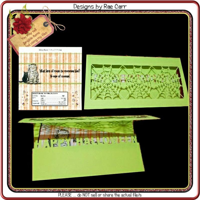 596 Halloween Mummy Candy Card Box SVG Designs by Rae 