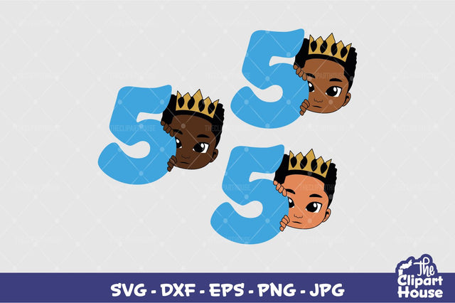 5th Birthday Boy Peek SVG The Clipart House 