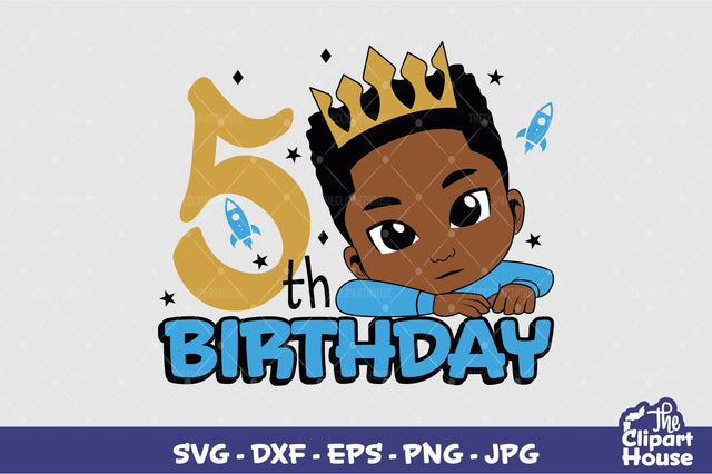 5th Birthday Boy SVG The Clipart House 