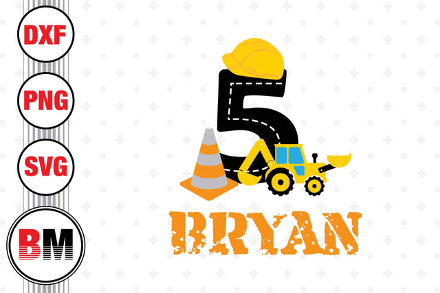 5th Birthday Construction SVG, PNG, DXF Files SVG BMDesign 
