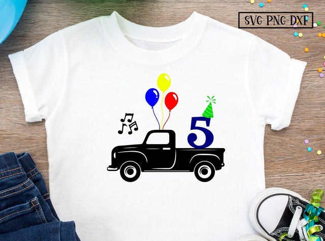 5th Birthday truck SVG Calico Creations Svg 