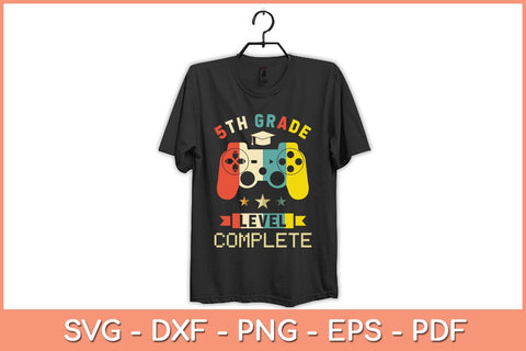 5th Grade Level Complete Graduation Class 2022 Gamer Svg File SVG Helal 