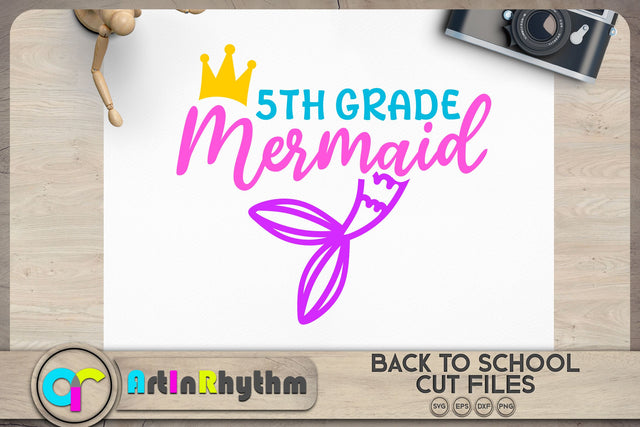 5th grade mermaid SVG / Back to school SVG SVG Artinrhythm shop 