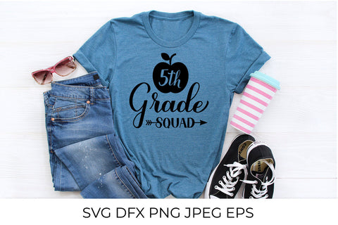 5th grade squad lettering. First day of school SVG SVG LaBelezoka 