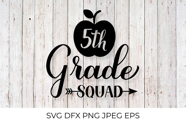 5th grade squad lettering. First day of school SVG SVG LaBelezoka 