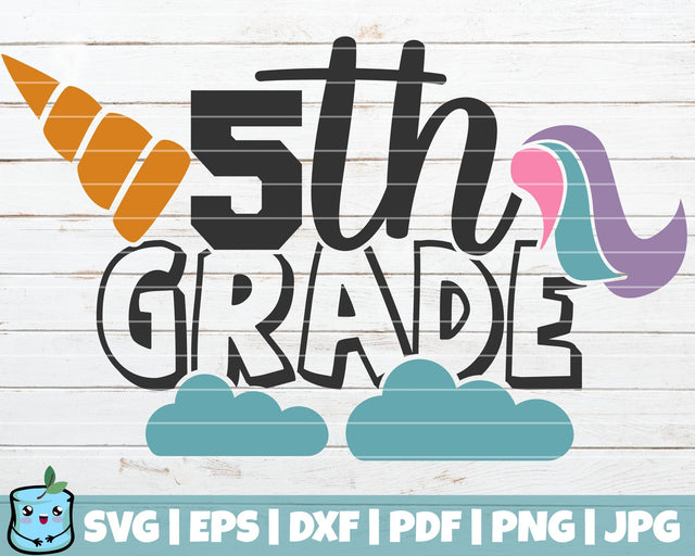 5th Grade Unicorn SVG MintyMarshmallows 