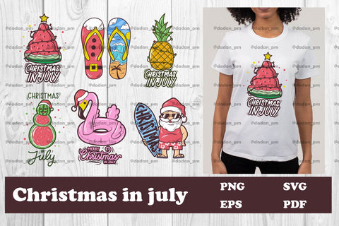6 Christmas in July PNG, SVG, EPS, PDF SVG dadan_pm 