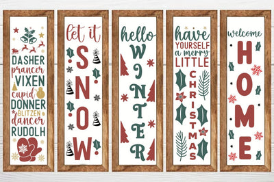 6 Christmas Porch Signs, Christmas Porch Sign Bundle svg, Farmhouse Svg, Welcome Sign Svg, Christmas Svg, Xmas Sign Svg, Porch Sign Svg SVG etcify 