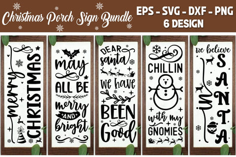 6 Christmas Porch Signs, Christmas Porch Sign Bundle svg, Farmhouse Svg, Welcome Sign Svg, Christmas Svg, Xmas Sign Svg, Porch Sign Svg SVG etcify 