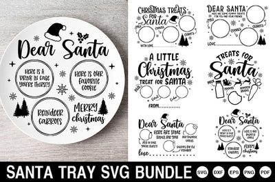 6 Dear Santa tray svg, Dear Santa tray svg, Milk and Cookies, cookies for Santa tray svg, carrot svg, Santa Cookie tray svg, Milk for Santa SVG etcify 