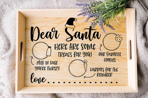 6 Dear Santa tray svg, Dear Santa tray svg, Milk and Cookies, cookies for Santa tray svg, carrot svg, Santa Cookie tray svg, Milk for Santa SVG etcify 