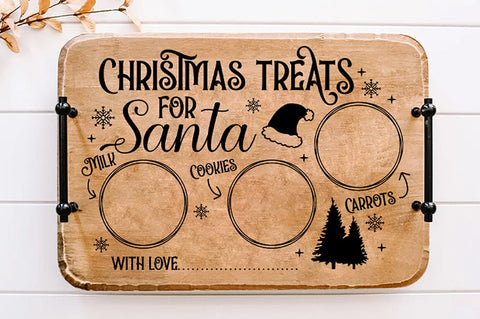 6 Dear Santa tray svg, Dear Santa tray svg, Milk and Cookies, cookies for Santa tray svg, carrot svg, Santa Cookie tray svg, Milk for Santa SVG etcify 