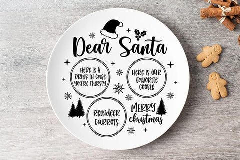 6 Dear Santa tray svg, Dear Santa tray svg, Milk and Cookies, cookies for Santa tray svg, carrot svg, Santa Cookie tray svg, Milk for Santa SVG etcify 