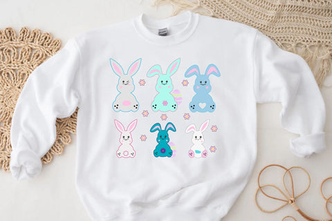 6 Easter Bunnies Sublimation Rupkotha 