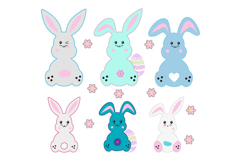 6 Easter Bunnies Sublimation Rupkotha 