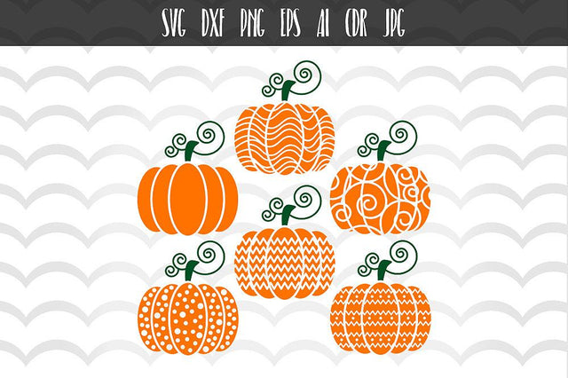 6 Halloween pumpkin Designs Cut File SVG VectorSVGdesign