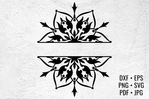 6-point Floral Mandala Monogram cut files SVG Angel on Empire 