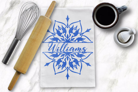 6-point Floral Mandala Monogram cut files SVG Angel on Empire 