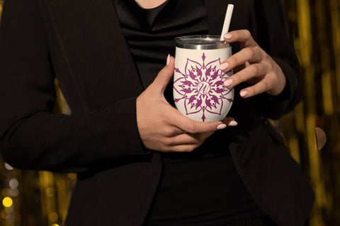 6-point Floral Mandala Monogram cut files SVG Angel on Empire 