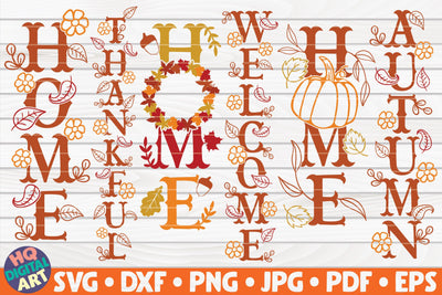 6 Porch Fall/Thanksgiving signs SVG Bundle SVG HQDigitalArt 