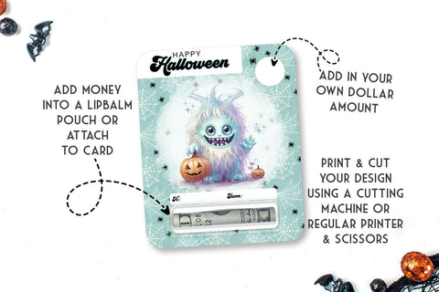 6 Premium Kids Halloween Money Card PNG Print Then Cut Files Sublimation BijouBay 