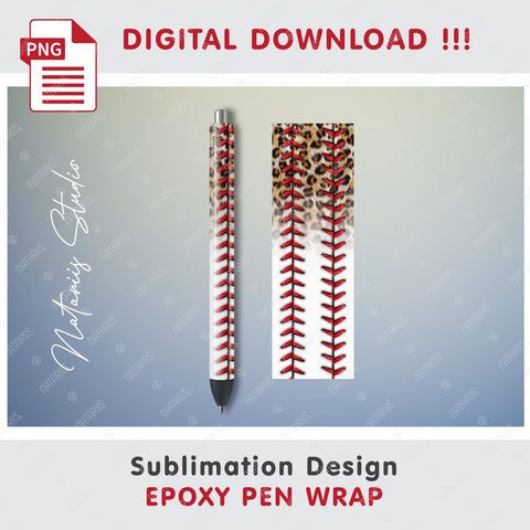 6 Seamless Baseball Patterns for Epoxy Pen Wrap Sublimation Natariis Studio 