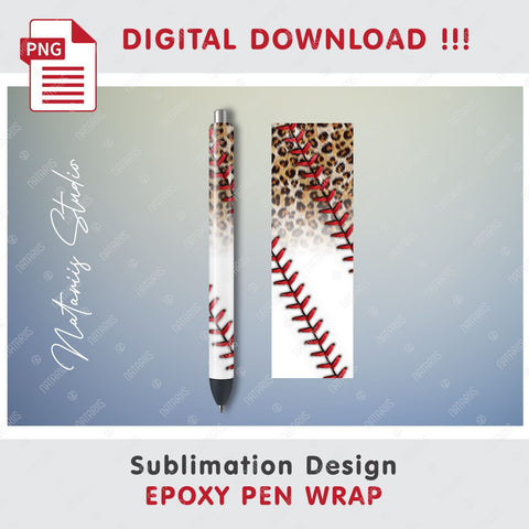 6 Seamless Baseball Patterns for Epoxy Pen Wrap Sublimation Natariis Studio 