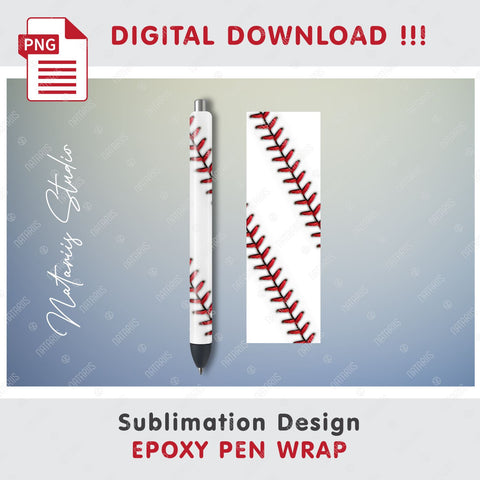 6 Seamless Baseball Patterns for Epoxy Pen Wrap Sublimation Natariis Studio 