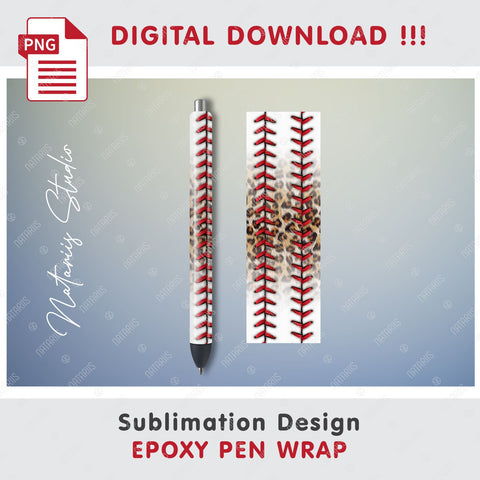 6 Seamless Baseball Patterns for Epoxy Pen Wrap Sublimation Natariis Studio 