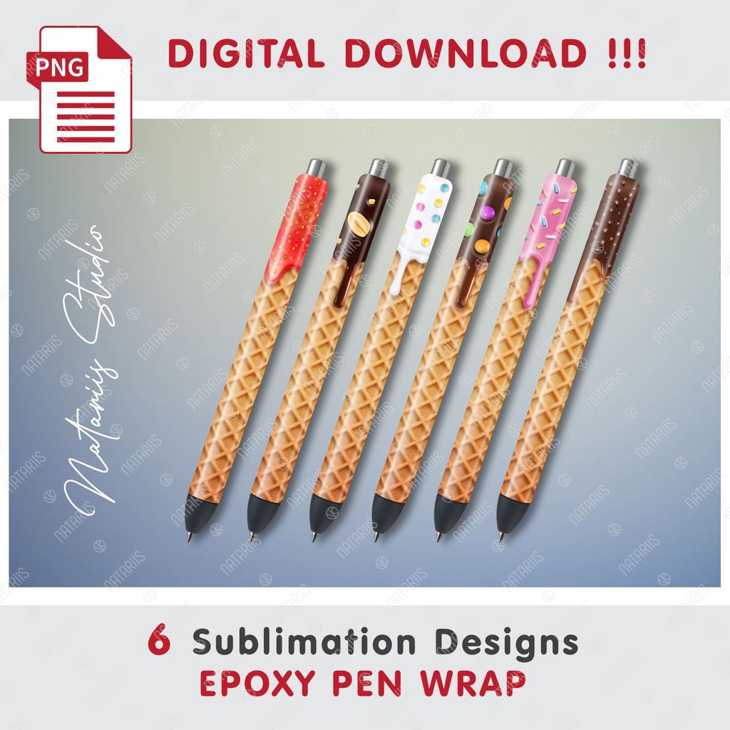 6 Seamless Sweet Drip Patterns for Epoxy Pen Wrap - So Fontsy