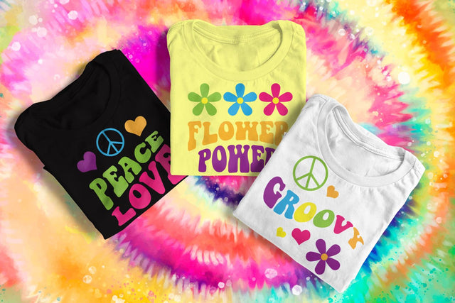 60s Psychedelic Phrases SVG Set SVG Designed by Geeks 