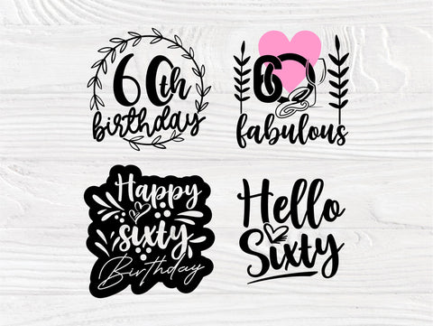 60th Birthday SVG Bundle, Birthday Shirt Designs SVG TonisArtStudio 