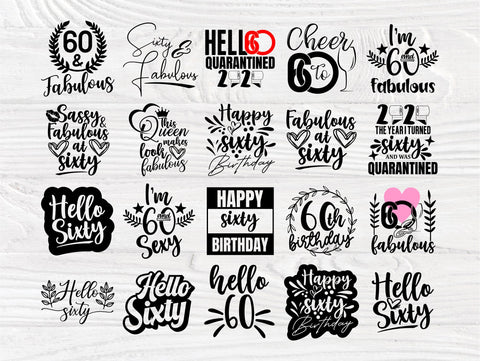 60th Birthday SVG Bundle, Birthday Shirt Designs SVG TonisArtStudio 