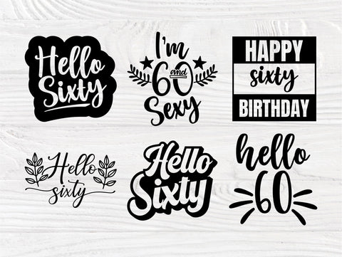 60th Birthday SVG Bundle, Birthday Shirt Designs SVG TonisArtStudio 