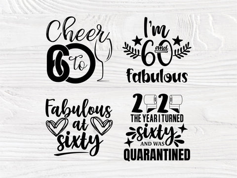60th Birthday SVG Bundle, Birthday Shirt Designs SVG TonisArtStudio 