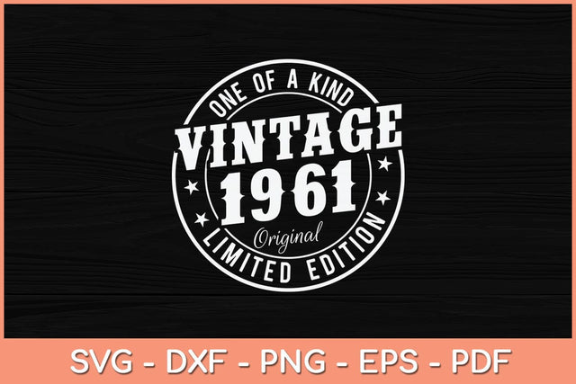 61 Year Old Car Lover Vintage Classic Car 1961 61st Birthday Svg SVG Helal 