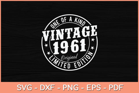 61 Year Old Car Lover Vintage Classic Car 1961 61st Birthday Svg SVG Helal 