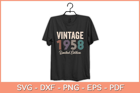 64 Year Old Gifts Vintage 1958 Limited Edition 64th Birthday Svg File SVG Helal 