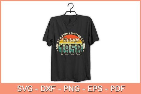 64 Years Old Vintage 1958 Limited Edition 64th Birthday Svg File SVG Helal 